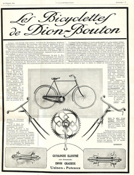 19111913 de Dion Bouton Bicycle